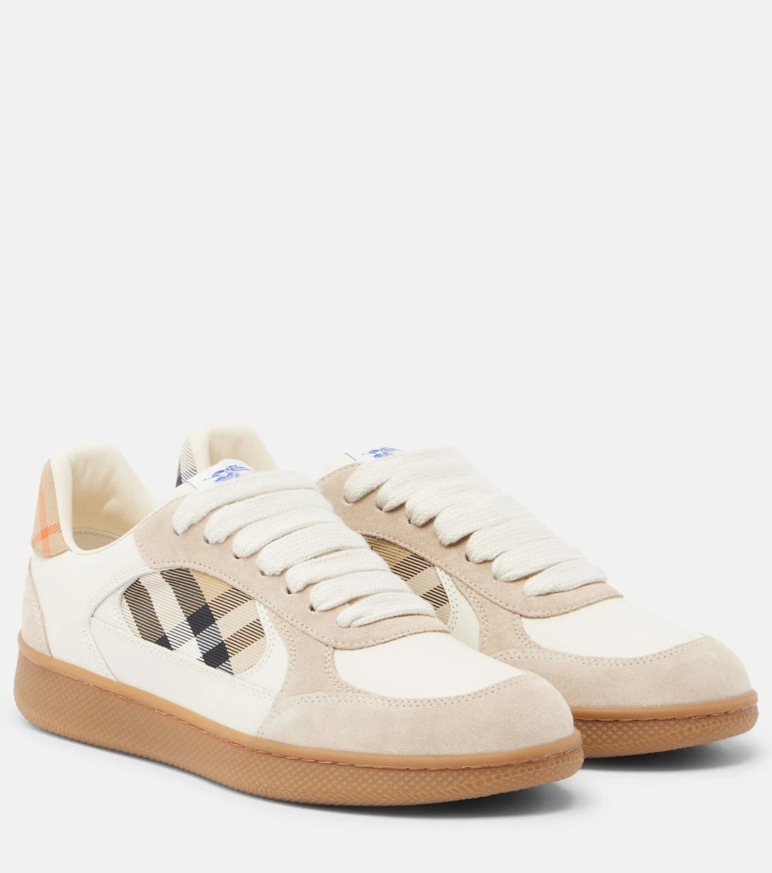Burberry - Terrace leather and suede sneakers