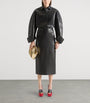 Givenchy Black Lambskin Pencil Skirt