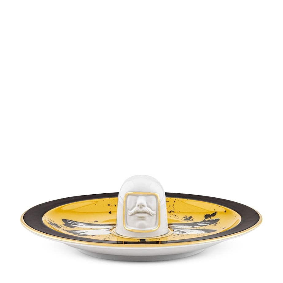 GINORI 1735 Porcelain Il Frate Saffron Incense Burner