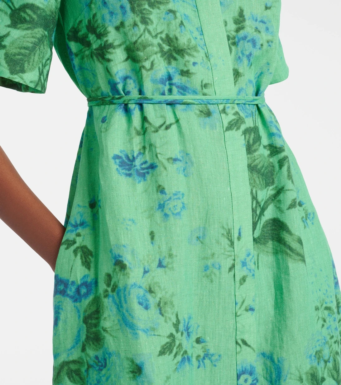 Erdem - Floral linen shirt dress