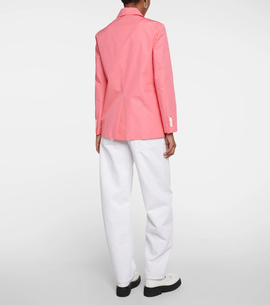 Plan C - Single-breasted cotton blazer