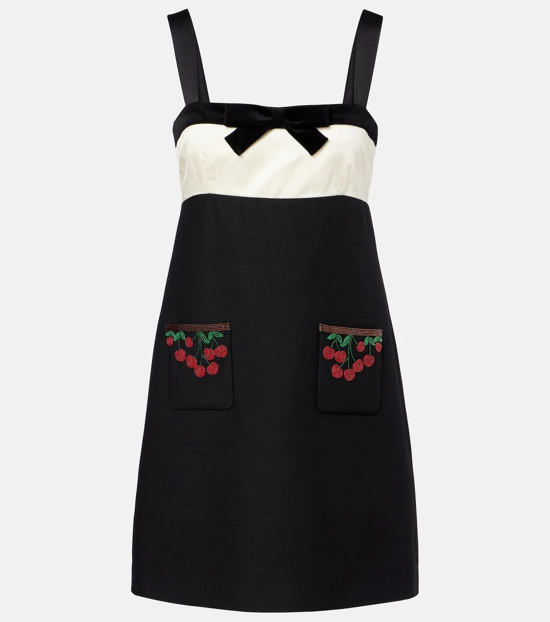 Valentino - Crepe Couture embroidered minidress