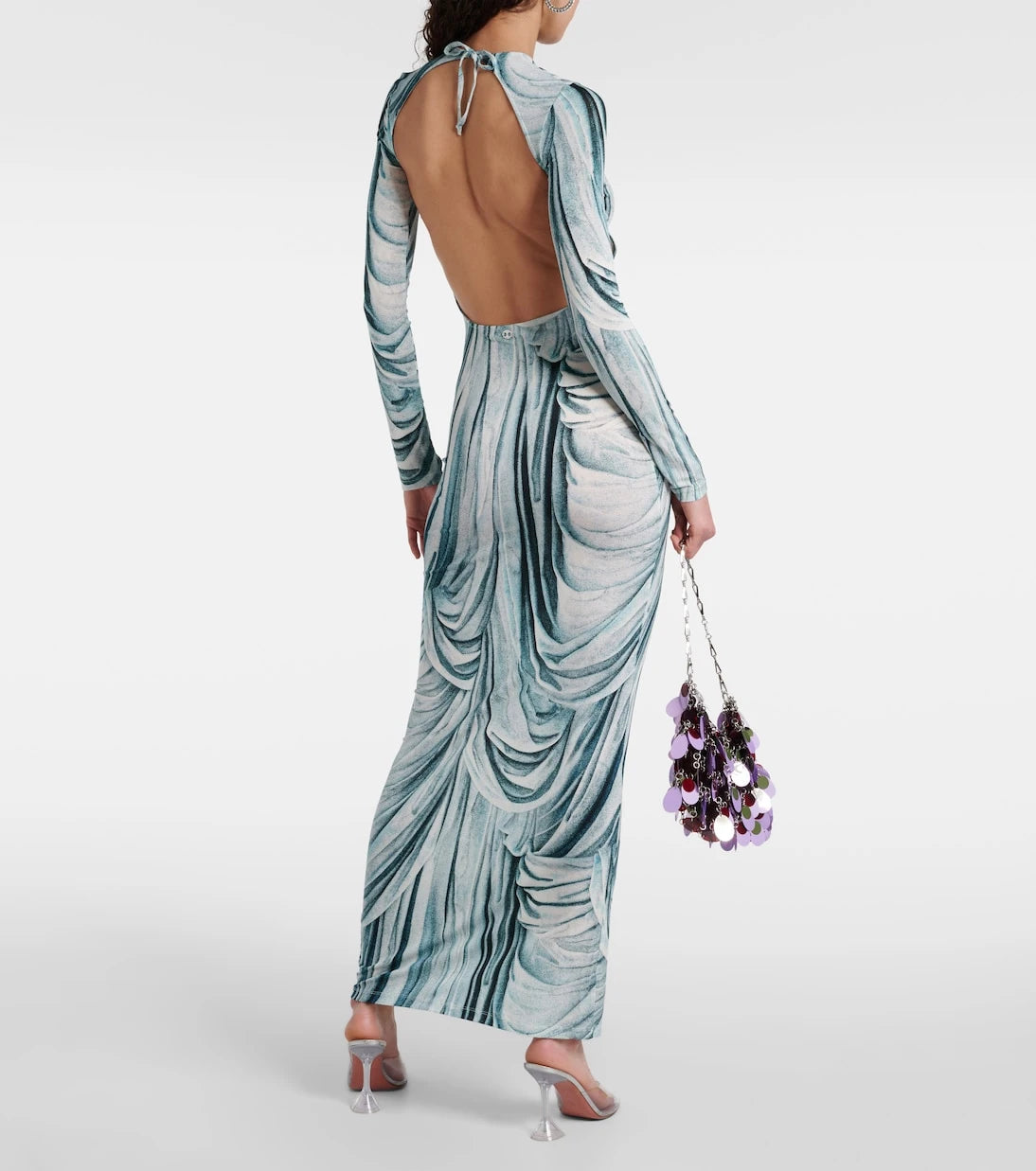 Rabanne - Printed jersey maxi dress