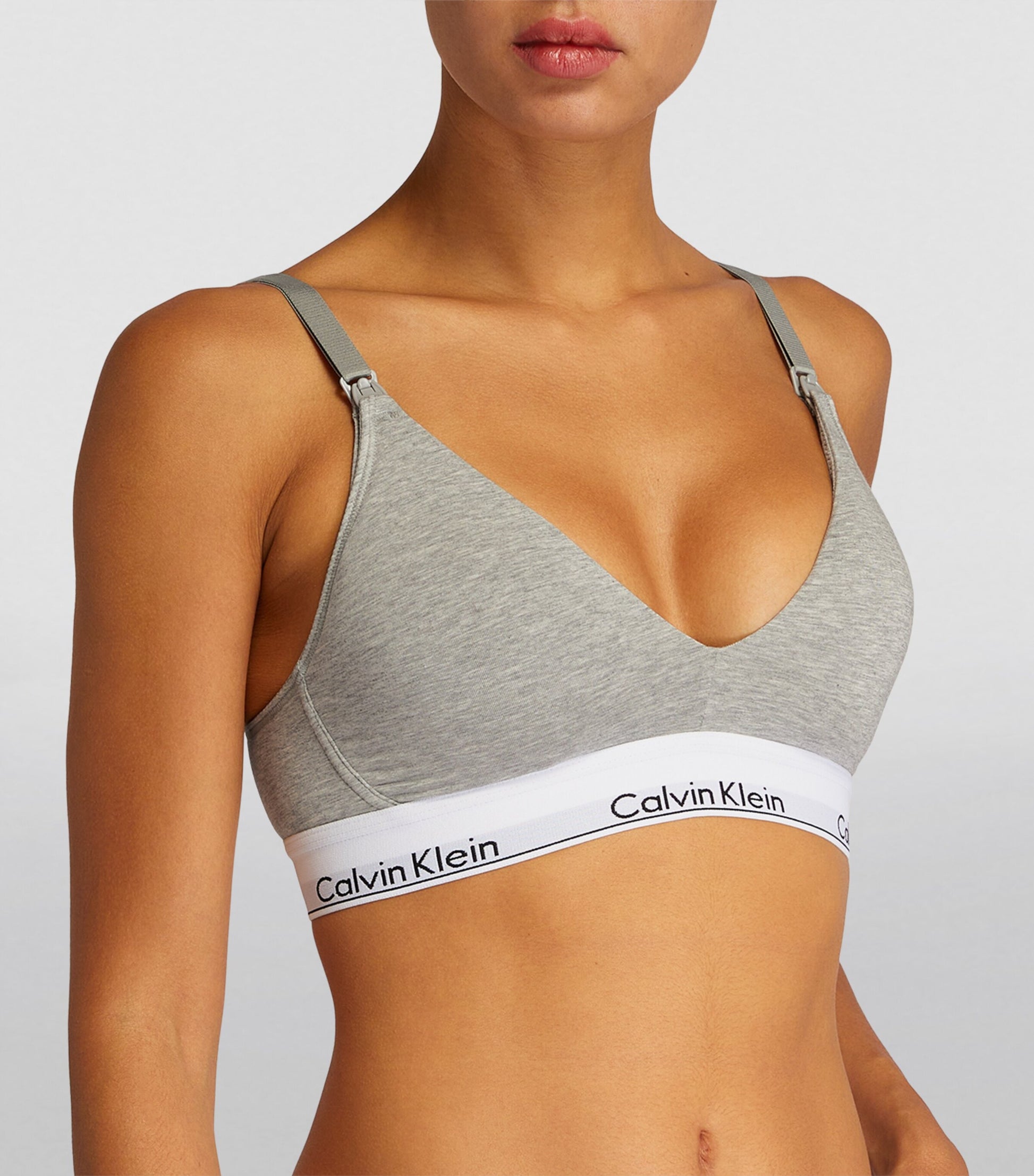 Calvin Klein Grey Logo Maternity Bra