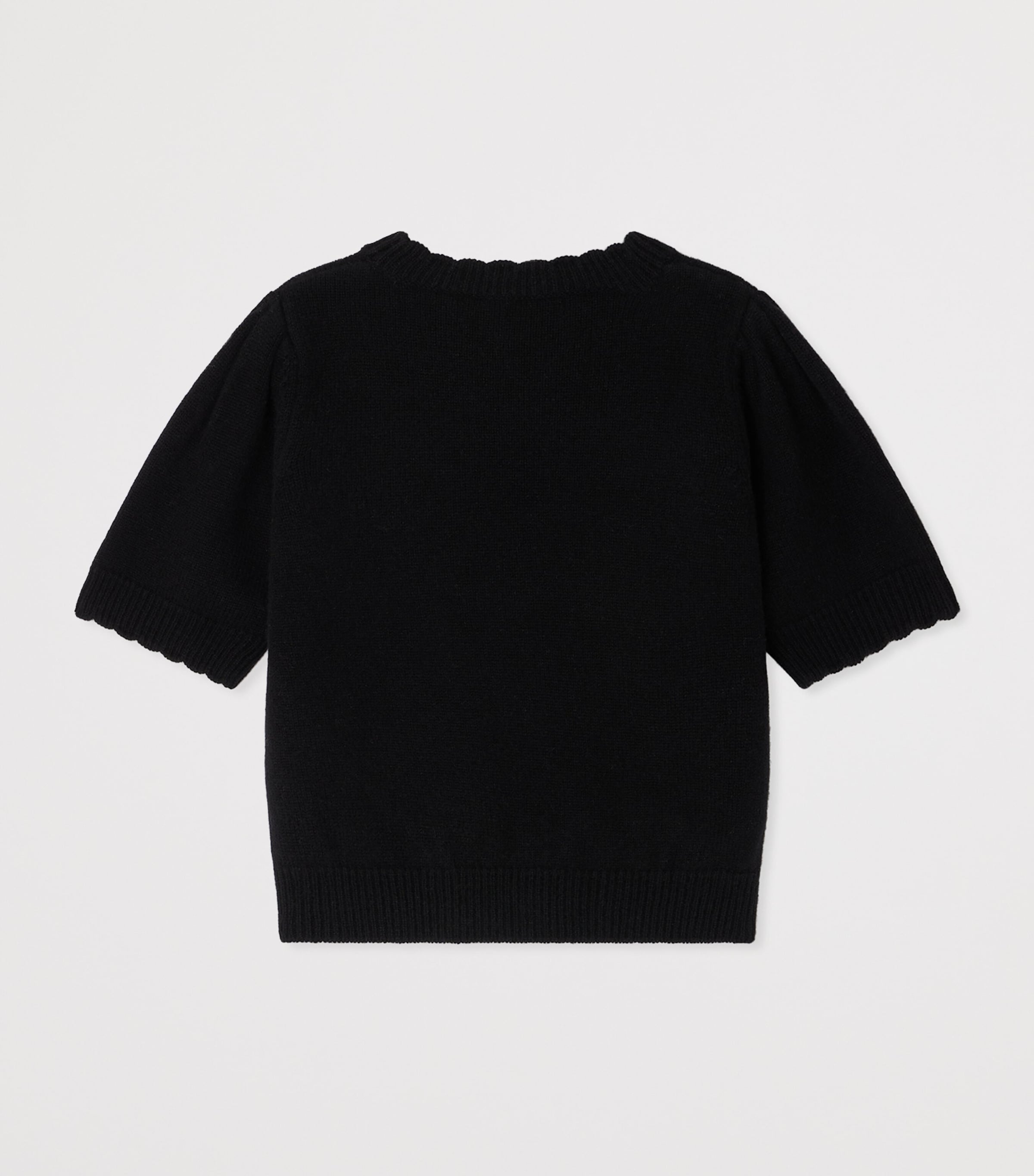 Wool-Cashmere Short-Sleeve Sweater (4-8 Years)