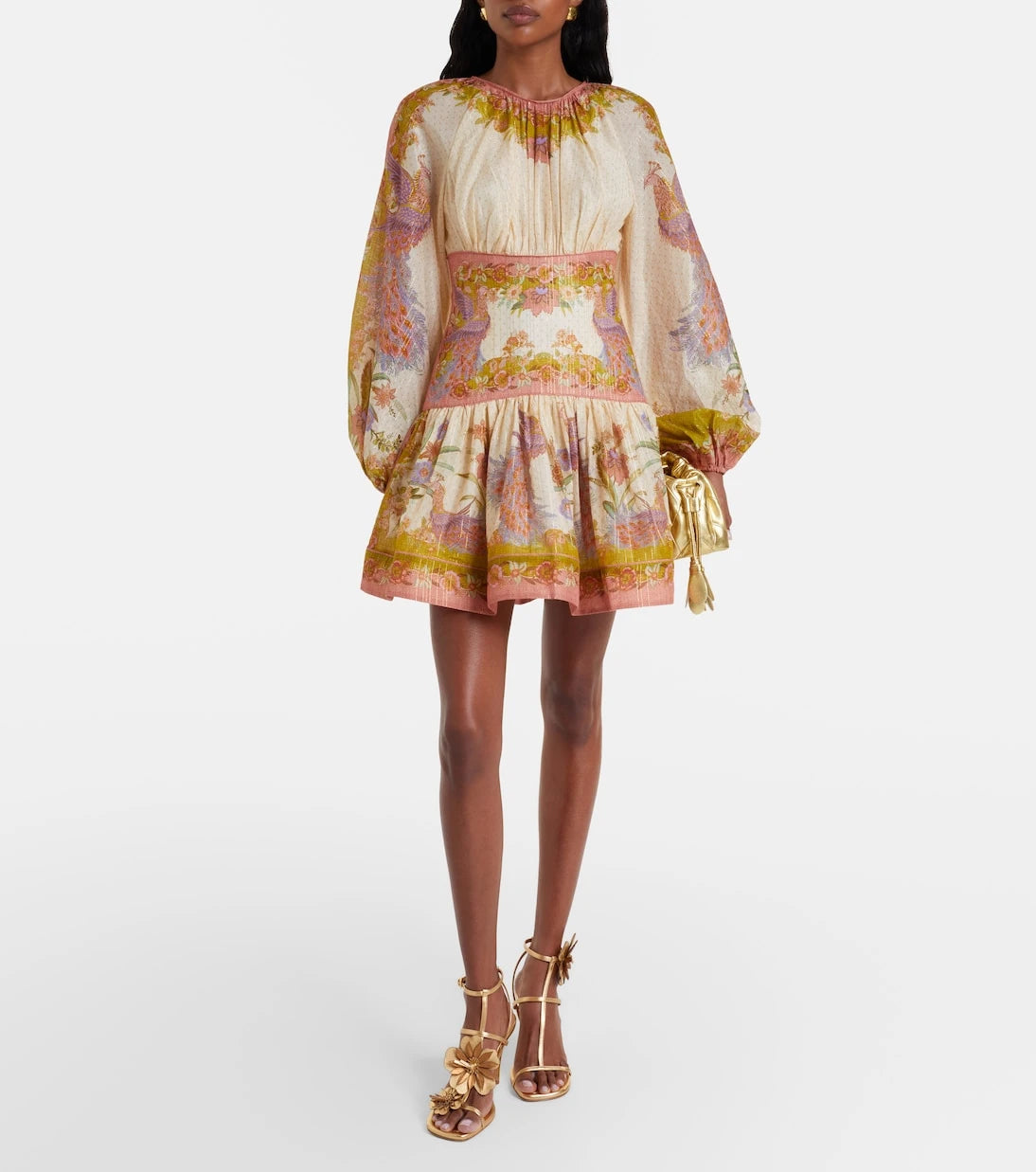 Zimmermann - Indra cotton and silk-blend minidress