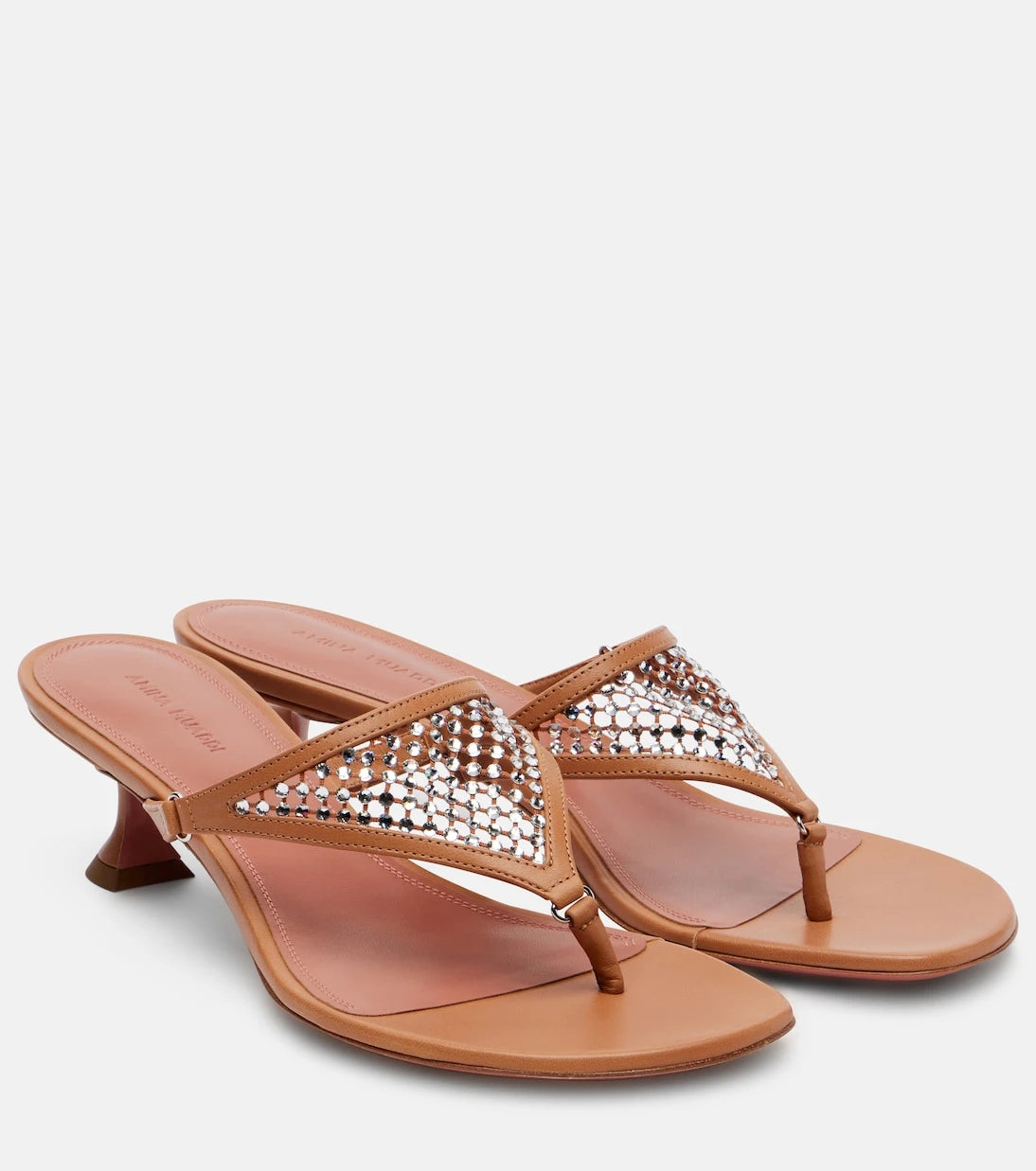 Amina Muaddi - Cameron 45 embellished thong sandals