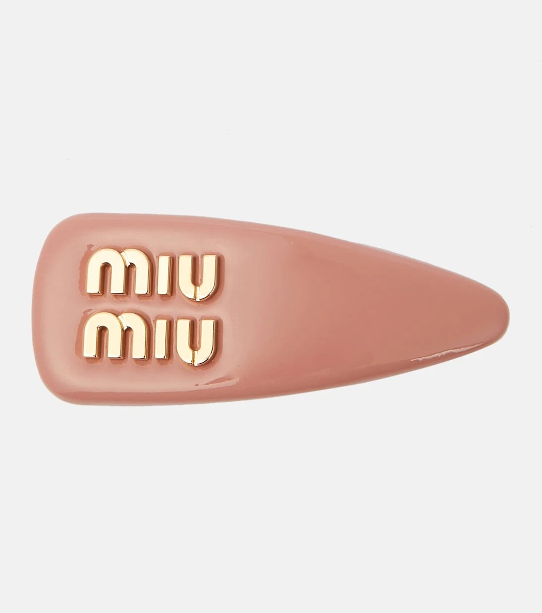 Miu Miu - Logo patent leather hair clip