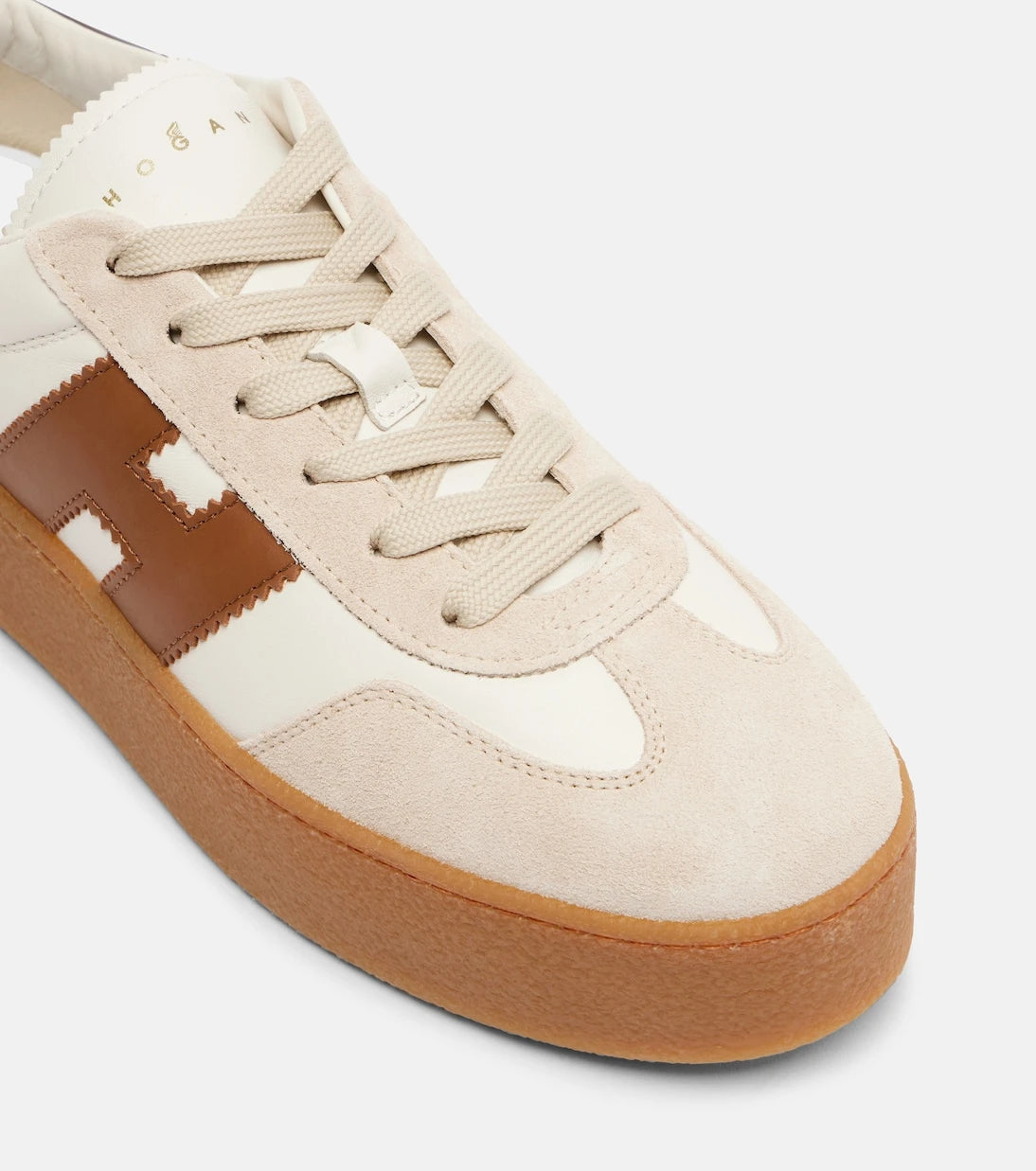 Hogan - H681 leather and suede platform sneakers