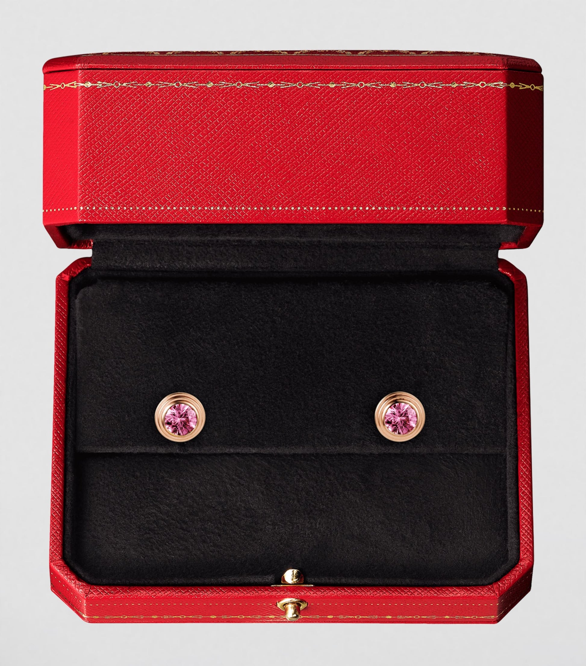 Rose Gold and Pink Sapphire Cartier d'Amour Earrings