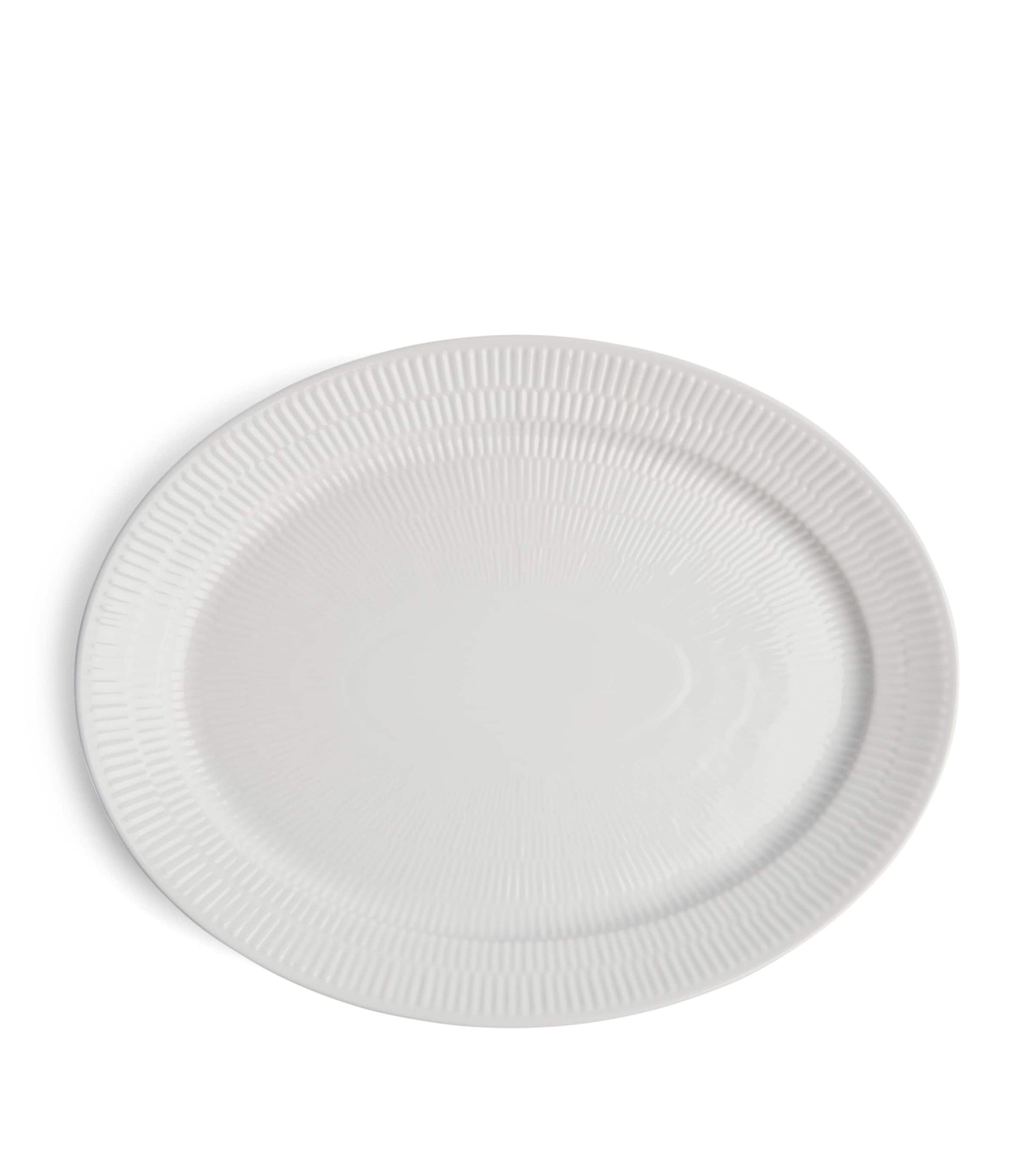 Royal Copenhagen White Fluted Oval Dish (34cm x 27.5cm)