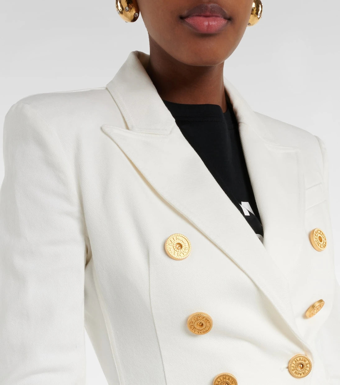 Balmain - Double-breasted denim blazer