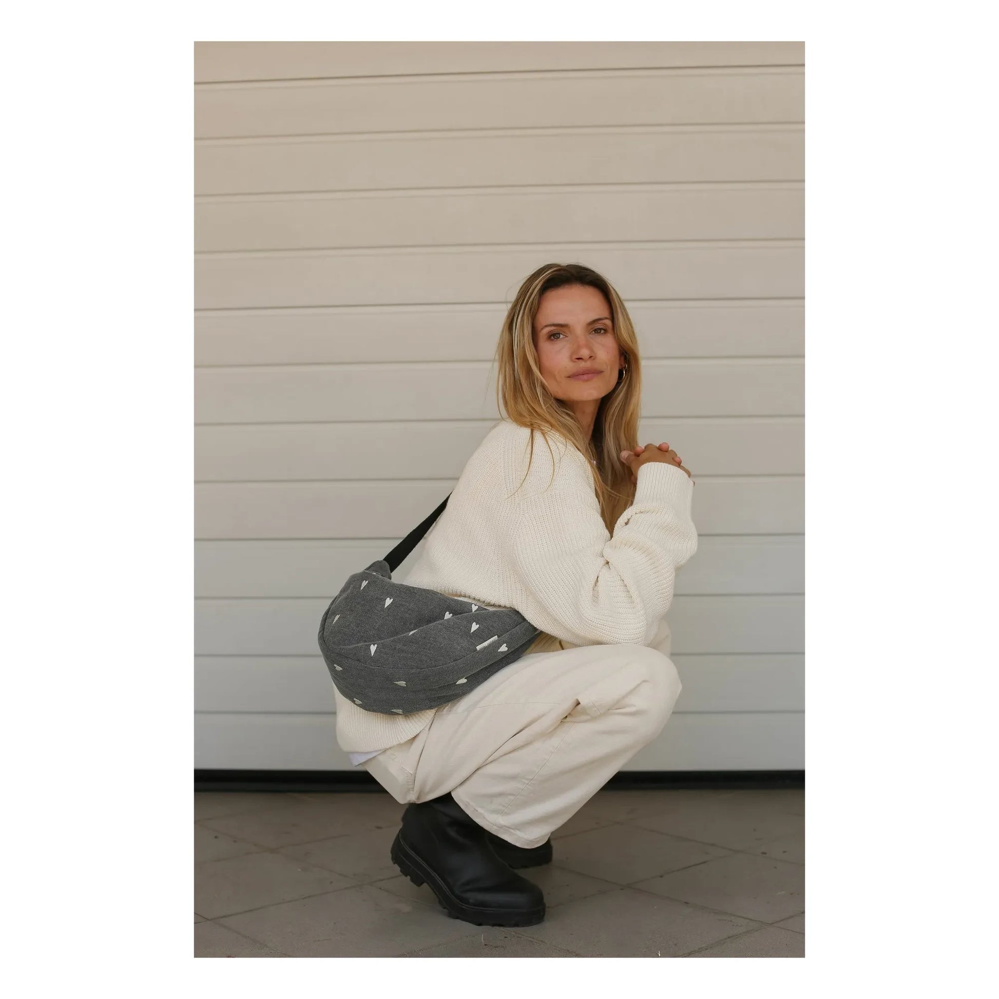 Studio Noos - Hearts fanny pack | Grey