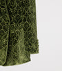 Green Velvet Damask Baroque Blazer