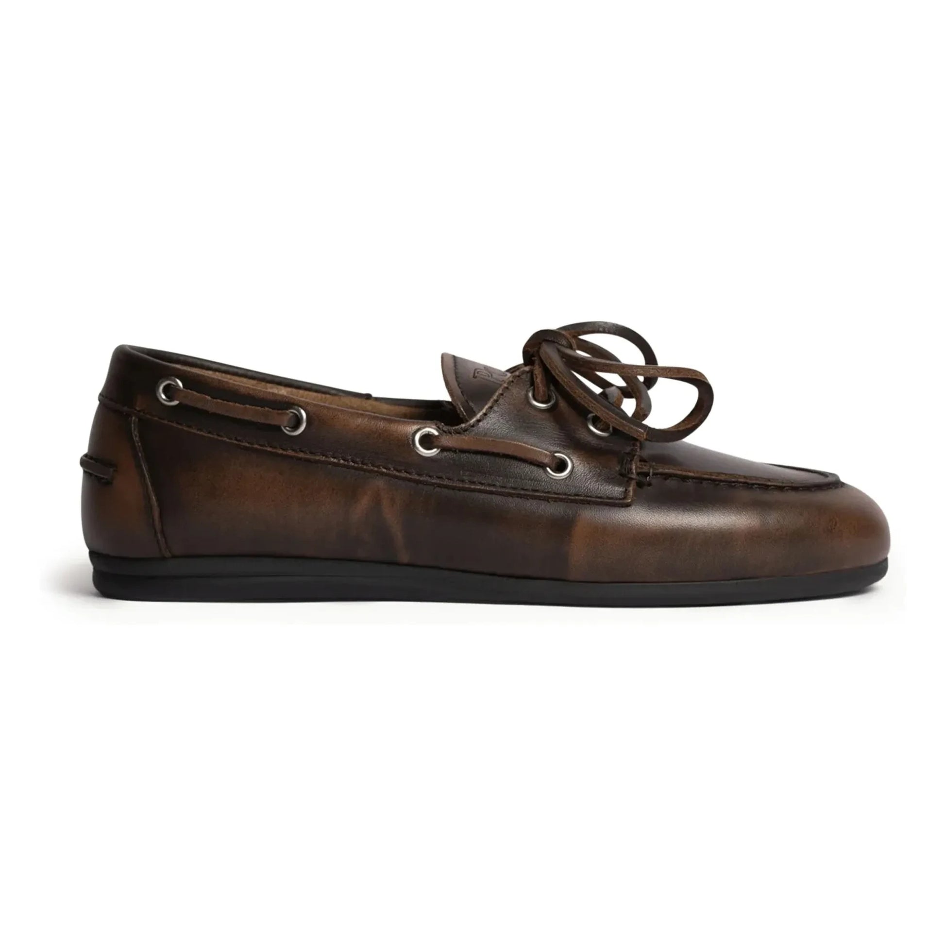 Posa - Leather Boat Shoes | Coffee