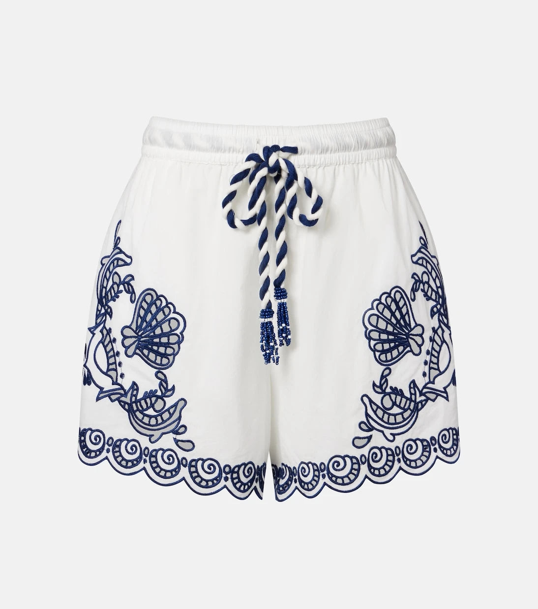 Farm Rio - Floral embroidered cotton shorts