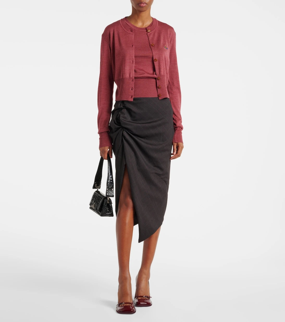 Vivienne Westwood - Bea logo wool and silk top