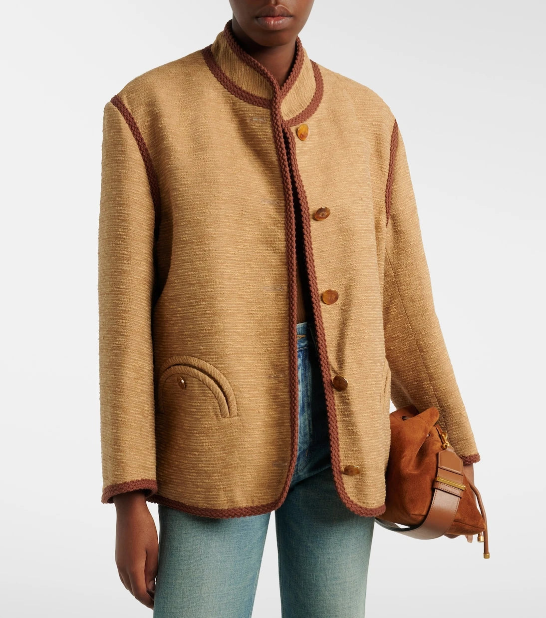 Blazé Milano - Curly cotton and linen-blend jacket