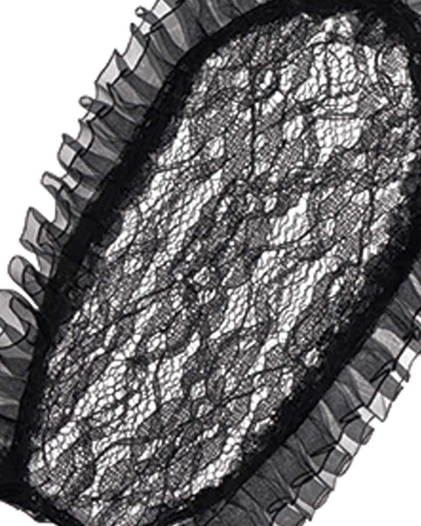 Black Lace Bunny Ears Costume Accessory