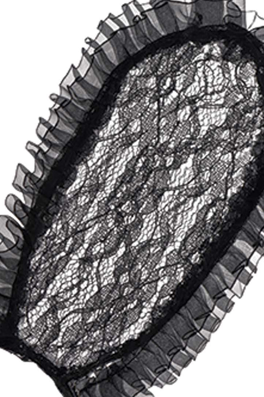 Black Lace Bunny Ears Costume Accessory