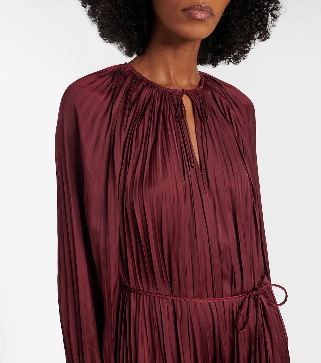 Ulla Johnson - Alexia satin plissé midi dress
