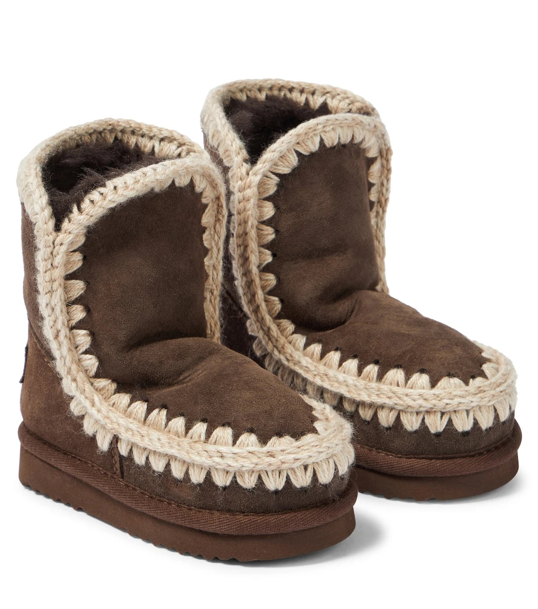Mou Kids - Shearling-lined suede boots