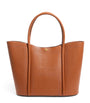 Tan Leather Rope Tote Bag