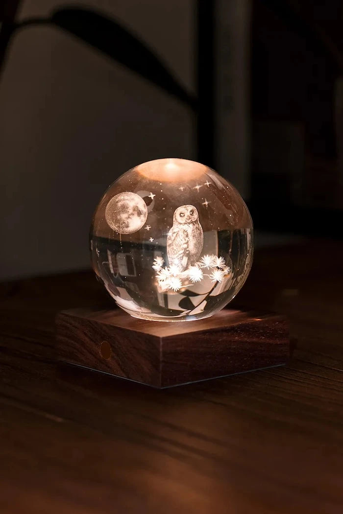 Gingko Design Amber Crystal Light Kablosuz LED Lamba