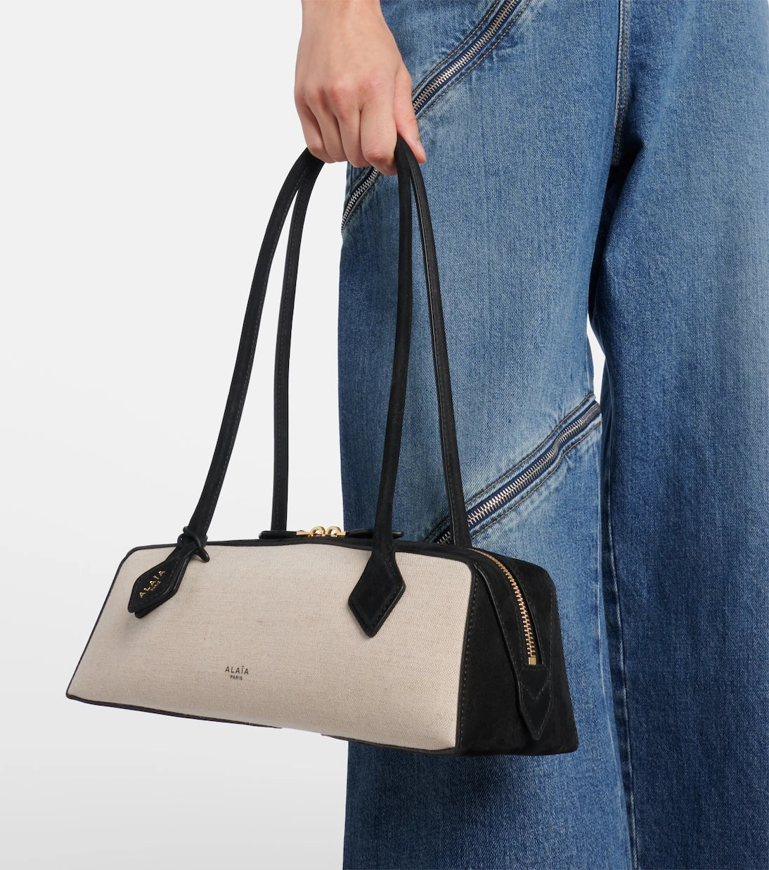 Alaïa - Le Teckel Medium canvas shoulder bag