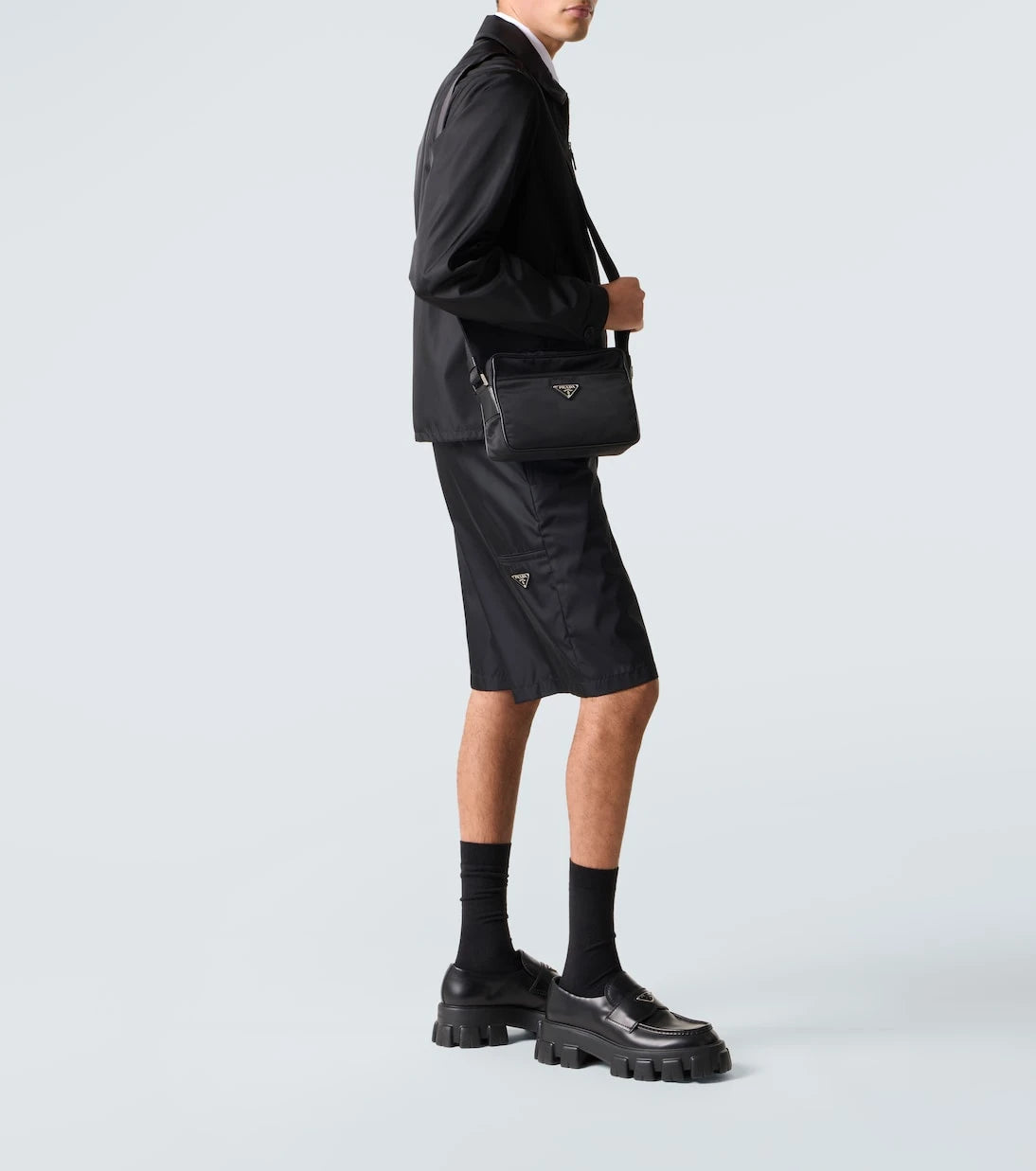 Prada - Re-Nylon and leather shoulder bag