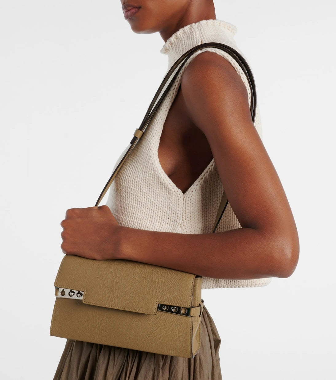 Delvaux - Tempête City Small leather crossbody bag