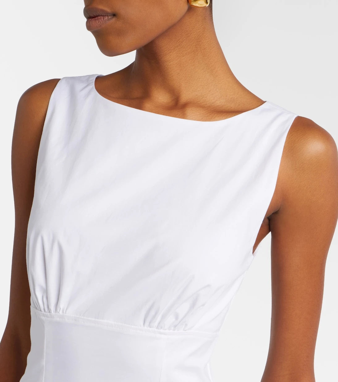 Staud - Gwen cotton poplin midi dress