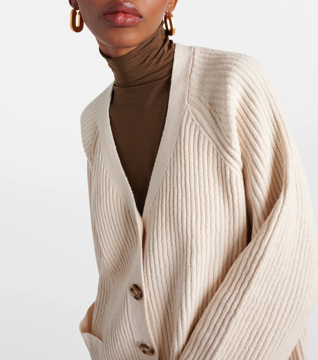 Toteme - Oversized cotton-blend bouclé cardigan