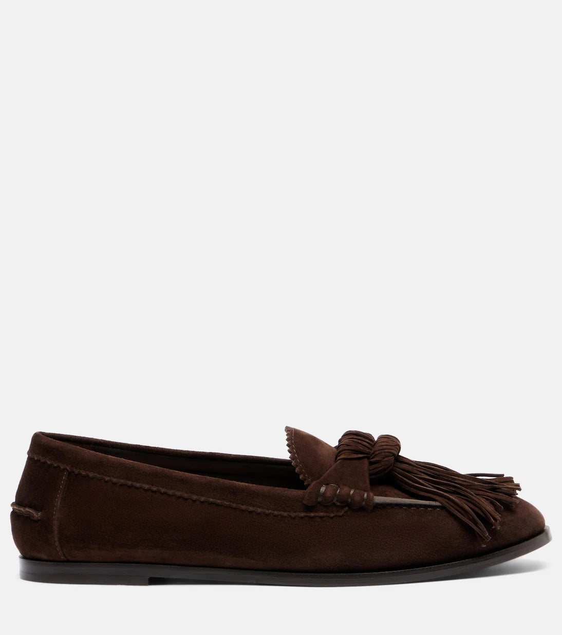 Aquazzura - Freddie fringed suede loafers