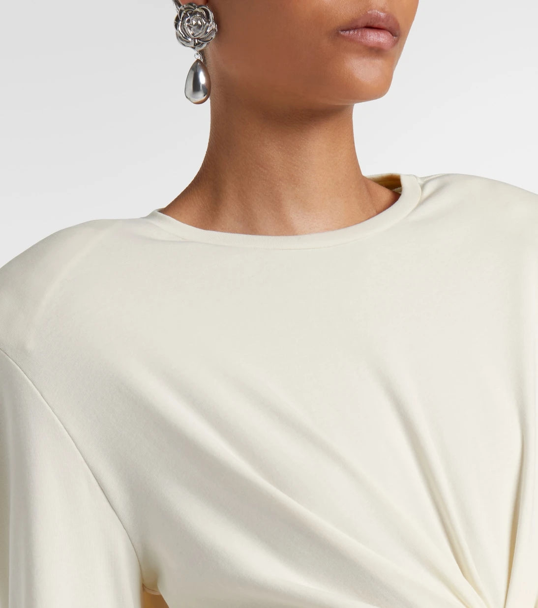 Magda Butrym - Cropped cotton-blend jersey top