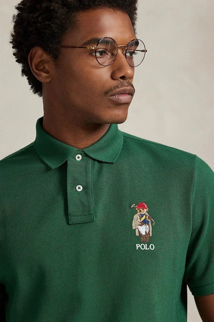 Памучна тениска с яка Polo Ralph Lauren