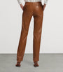 Ralph Lauren Collection Beige Lamb Leather Trousers