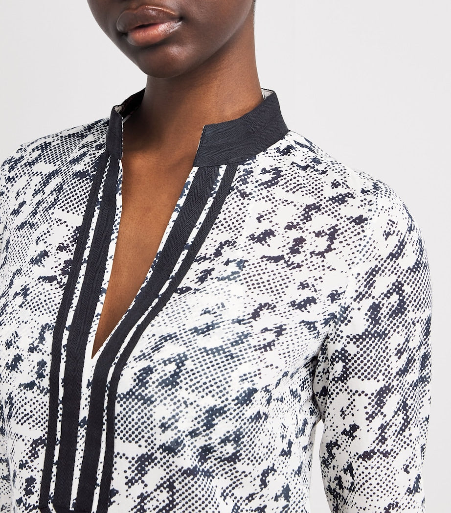 Multi Silk-Cotton Printed Kaftan