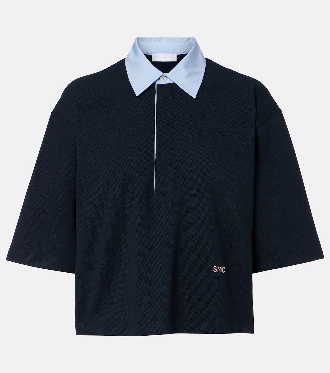 Stella McCartney - Cropped cotton piqué polo shirt