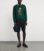 Green Cotton Holiday Bear Sweatshirt