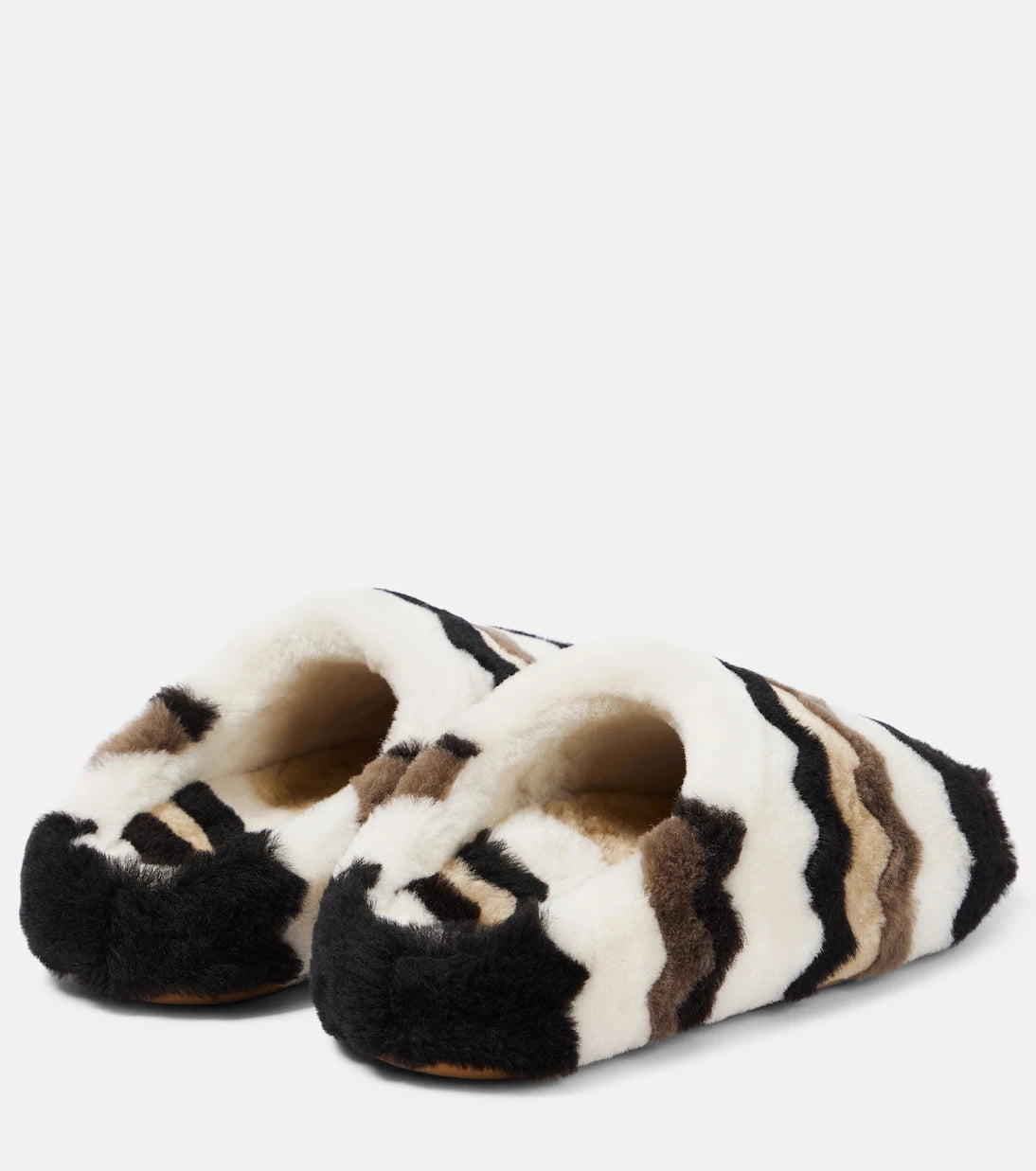 Chloé - Saam chevron shearling slides