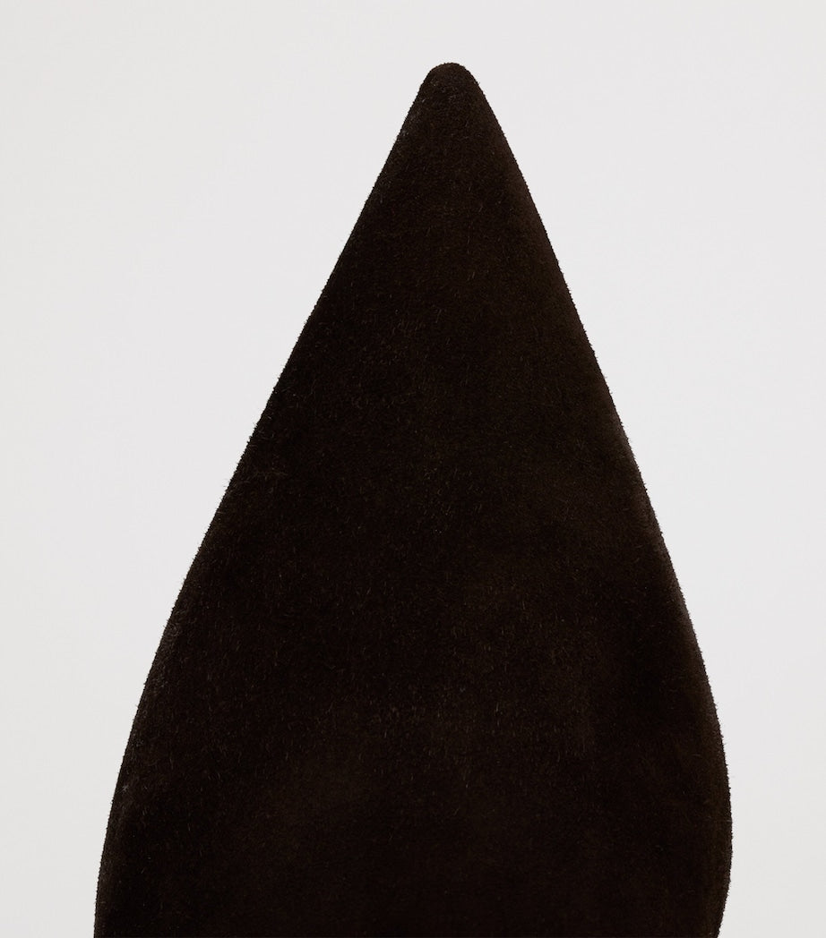 Christian Louboutin Red Miss Z Suede Ankle Boots 80