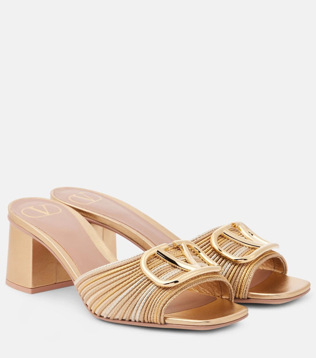 Valentino Garavani - VLogo Signature 60 metallic mules