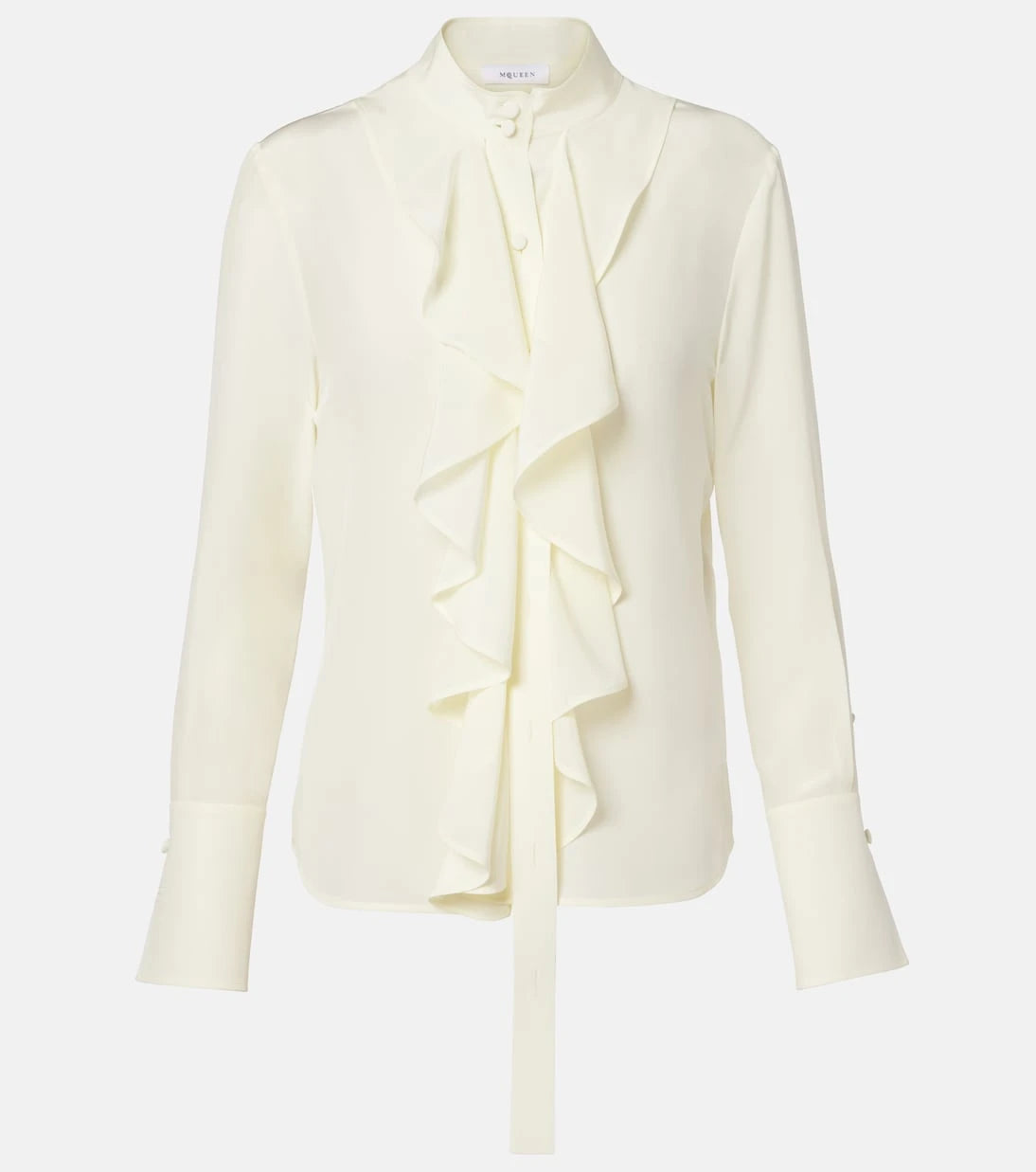McQueen - Ruffled silk blouse