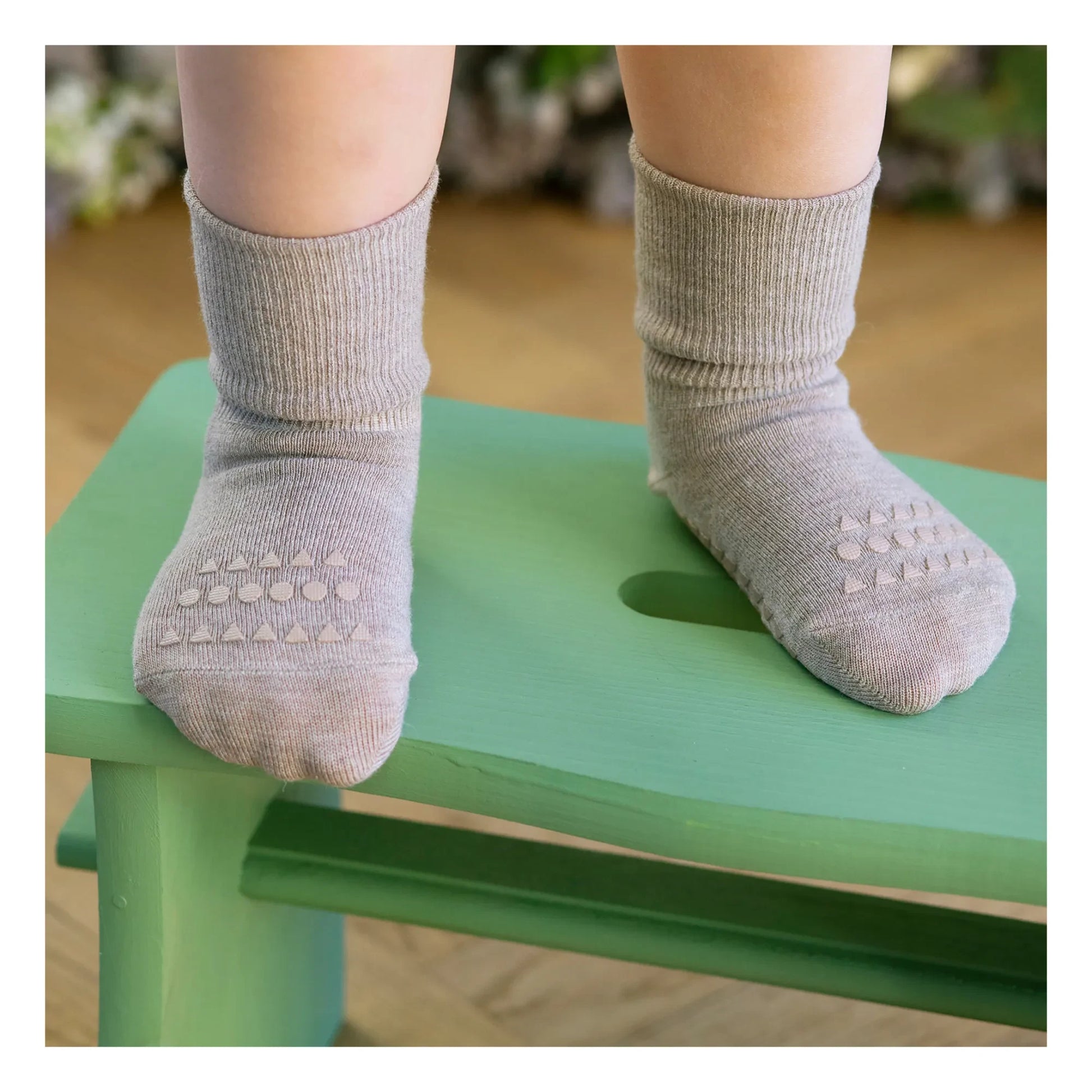 GOBABYGO - Anti-slip Bamboo Socks | Beige