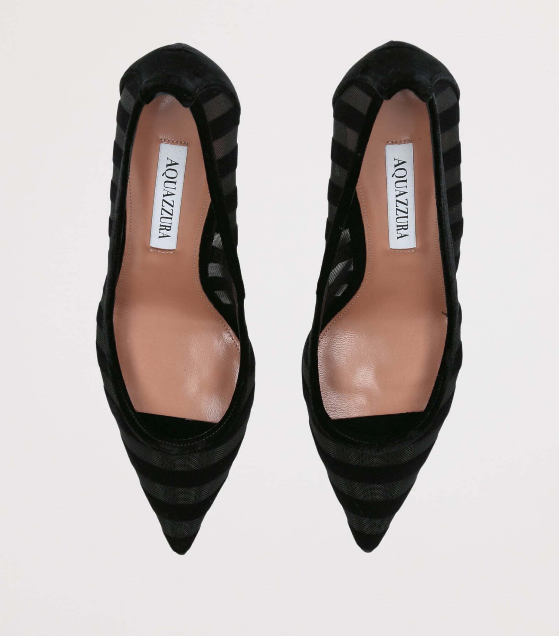 Aquazzura Black Nude Pumps 85
