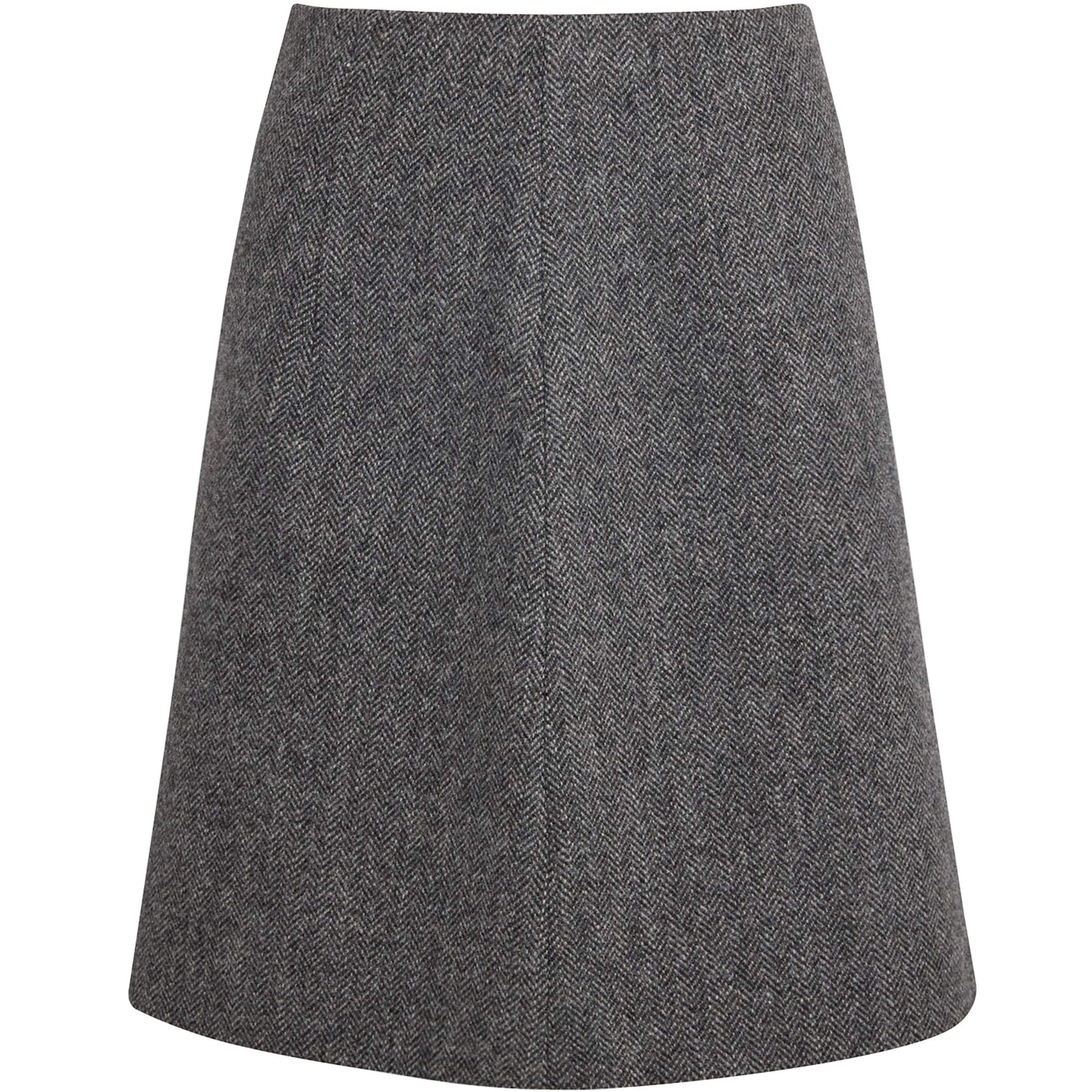 Weekend Max Mara Grey Wool A-Line Skirt
