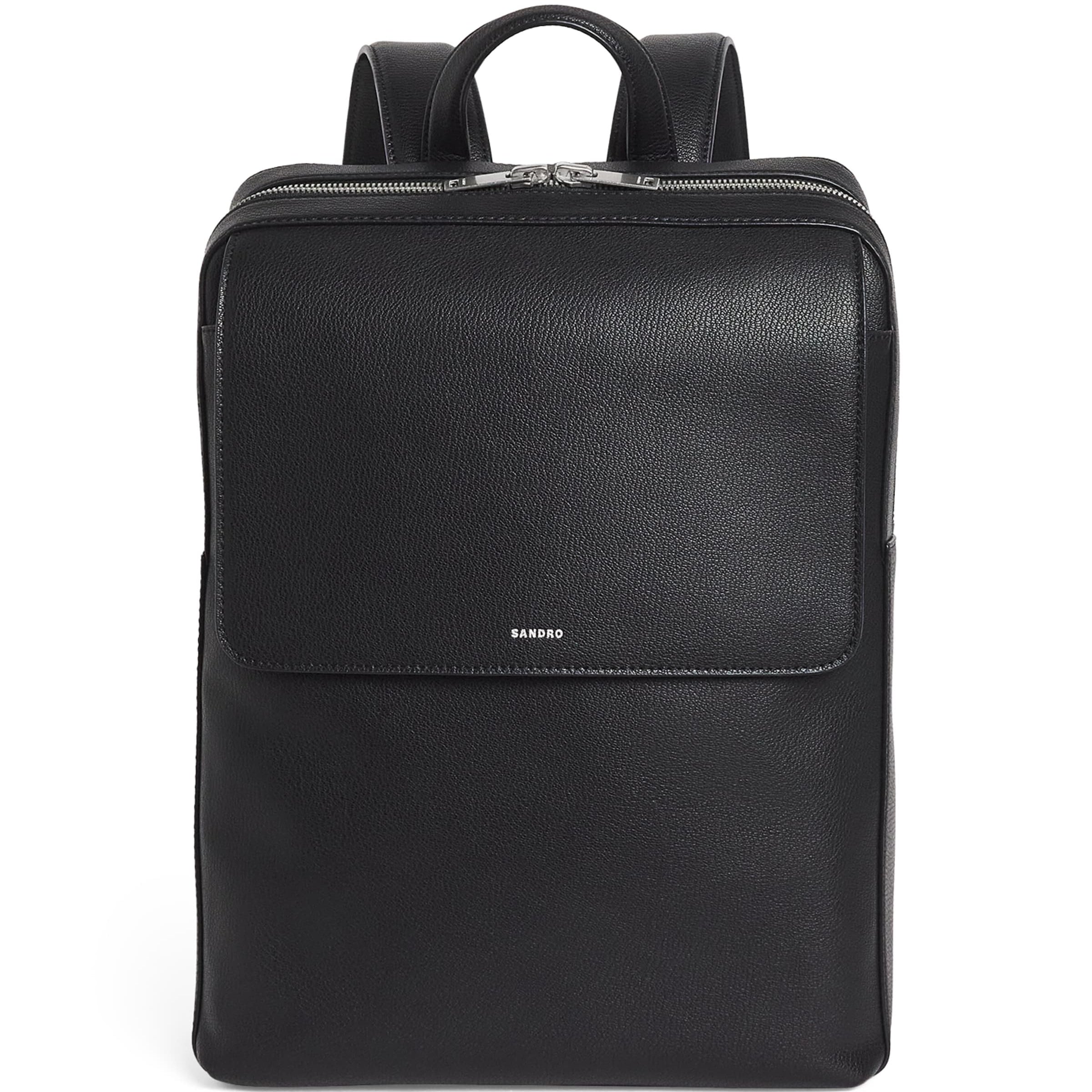 Leather Logo Backpack