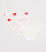 Petit Bateau Set of 3 Cotton Heart Knickers (4-12 Years)