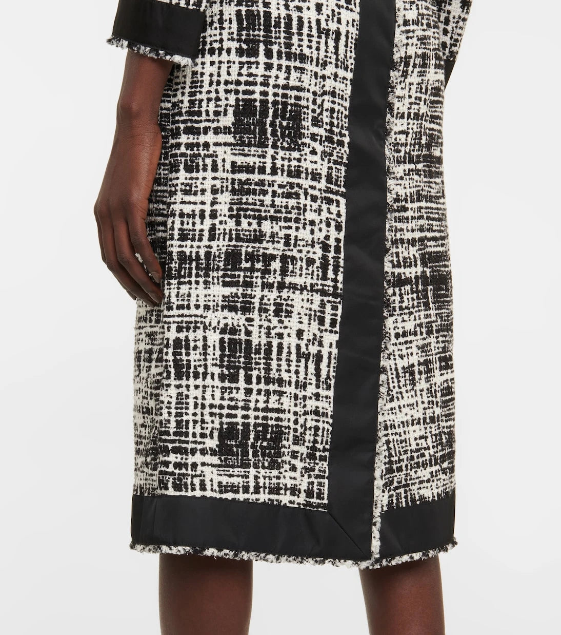 Prada - Tweed midi skirt